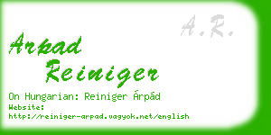 arpad reiniger business card